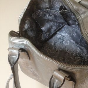 Silver Leather Purse